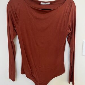 Gaze Terracotta Long Sleeve Bodysuit